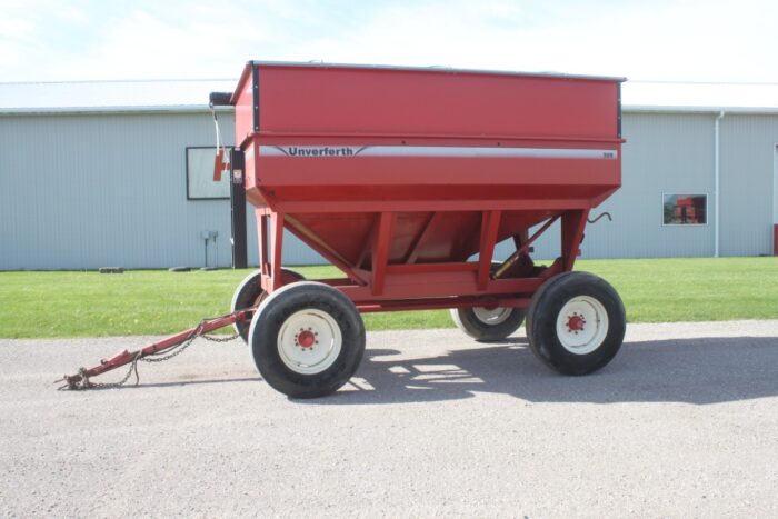 Unverferth 325 gravity wagon, tarp, lights, 12 ton double reach wagon