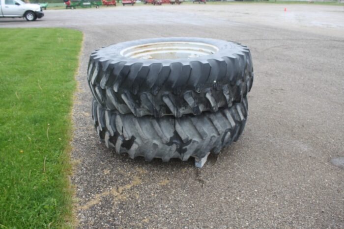 Firestone set of 18.4x38 tires and rims to fit MX series tractor - Image 2