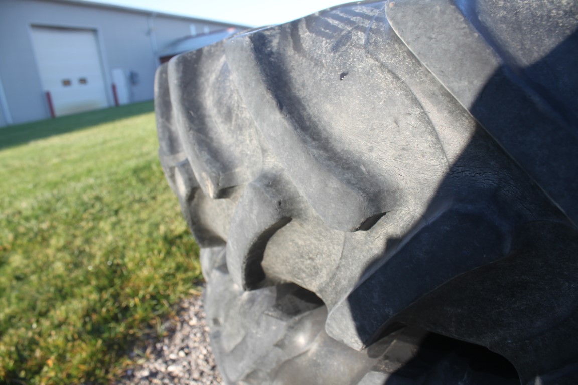 pair of 320/90R46 tires and rims, 8 bolt, 8 3/4 pilot, 11" bolt circle, silver - Image 6