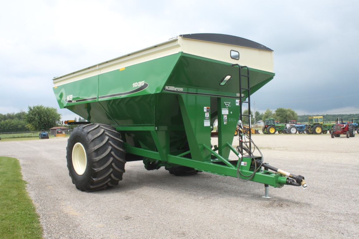Kilbros 1035 grain cart, tarp, hyd. Deflector, scales, 410 Digistar display - Image 4