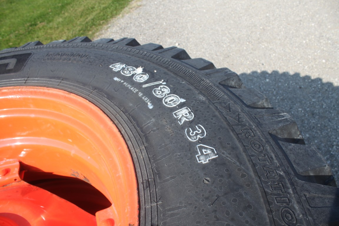 Nokian TRI 2 480/80R-34 tires on Kubota 8 bolt rim - Image 8