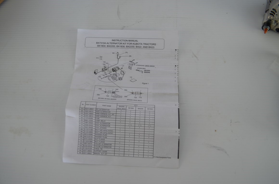 一 New alternator kit, part number BX7310A - Image 11