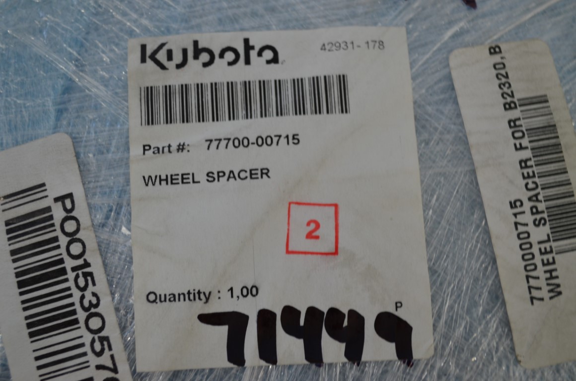 Kubota wheel spacer, part number 77700-00715 - Image 5