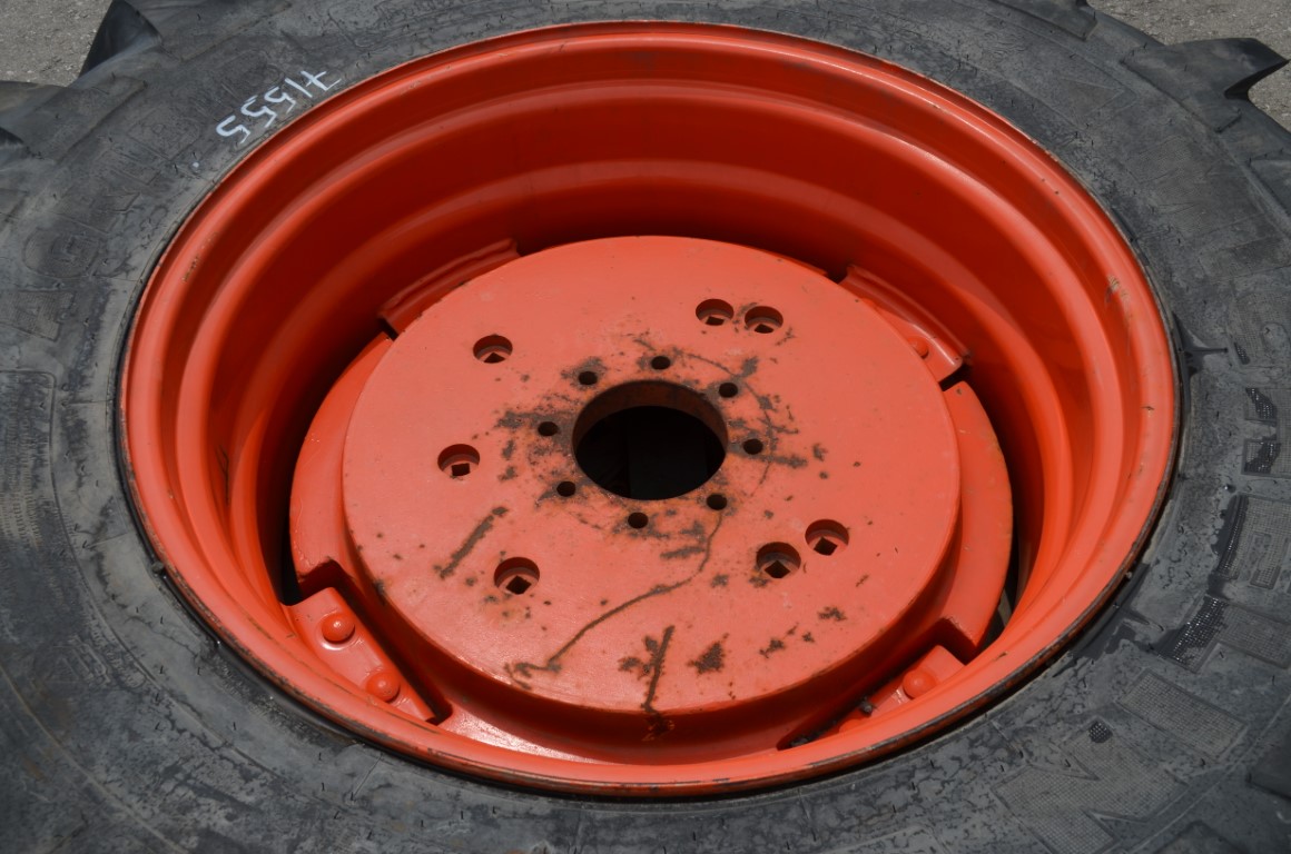 Michelin single 18.4R34 Agribib tire and on Kubota rim, cast center - Image 5