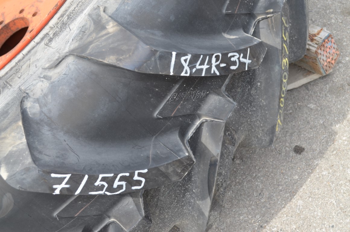 Michelin single 18.4R34 Agribib tire and on Kubota rim, cast center - Image 8