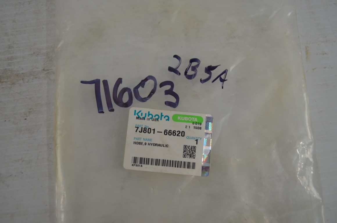 一 Kubota hydraulic hose, part number 7J801-66620 - Image 3