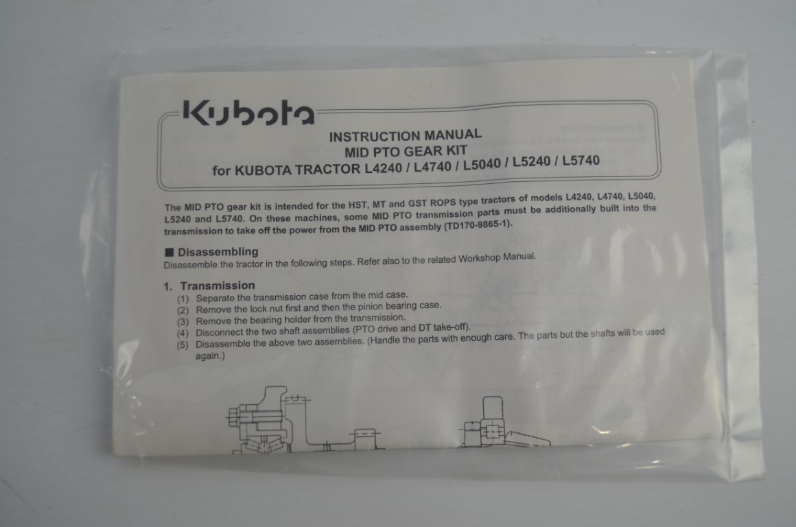 一 Kubota mid pto gear kit to fit L4000 series tractors (L4240-L5740), part number L8316 - Image 8
