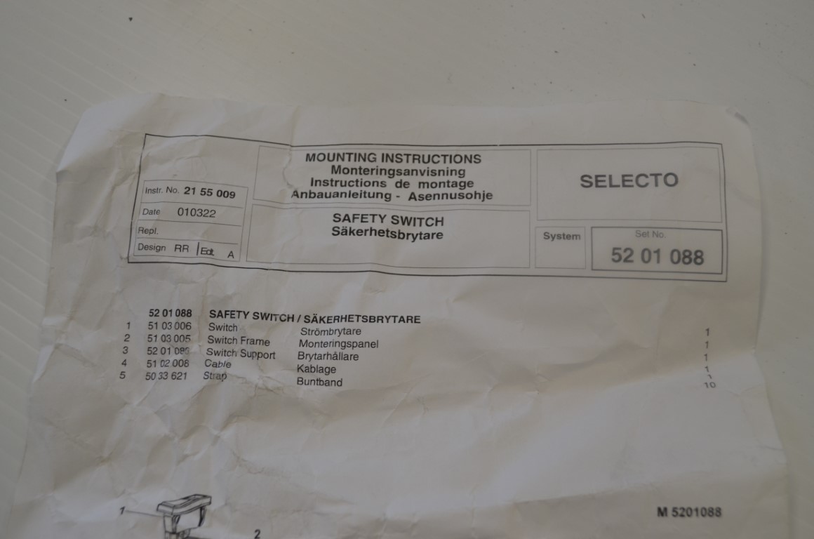 Alo joystick safety switch kit, part number 7000205350 - Image 4