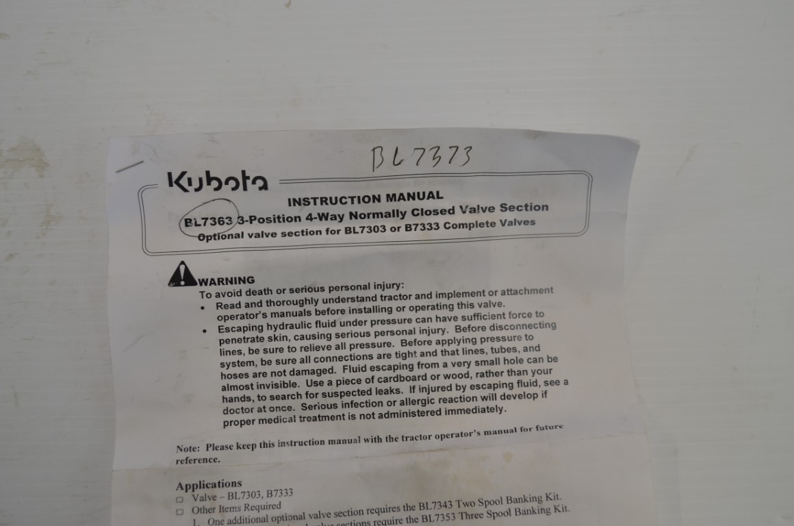 一 3 position valve section, part number BL7373 - Image 5