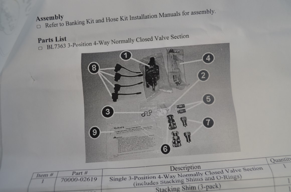 一 3 position valve section, part number BL7373 - Image 6