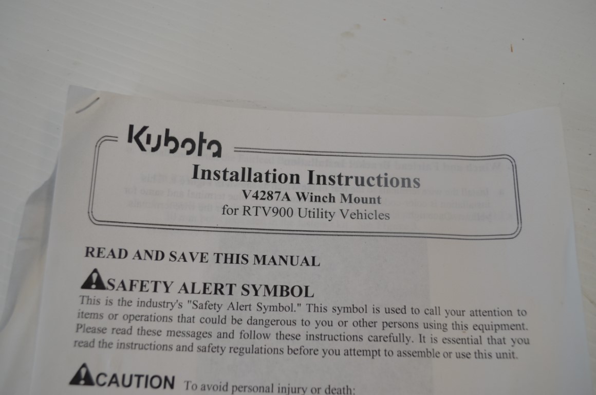 一 winch mount for RTV 900, part number V4287A - Image 11