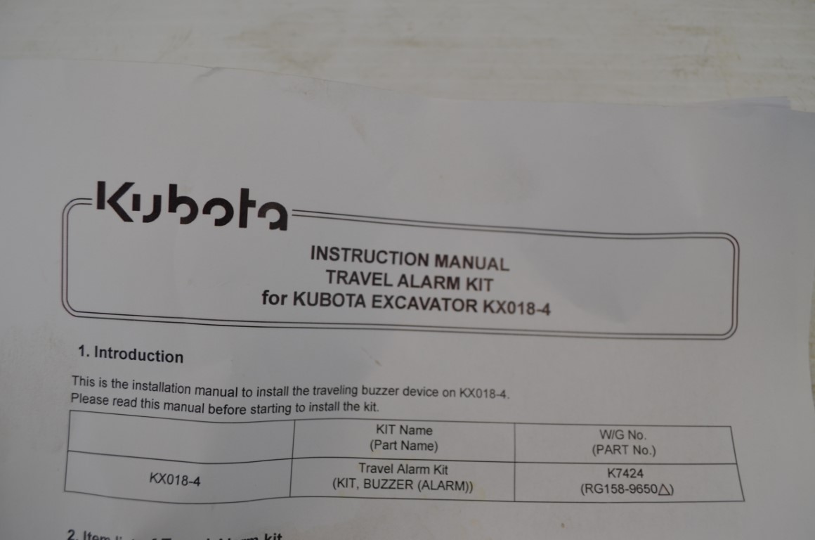 一 Kubota back up camera, travel alarm kit, part number K7424 - Image 6