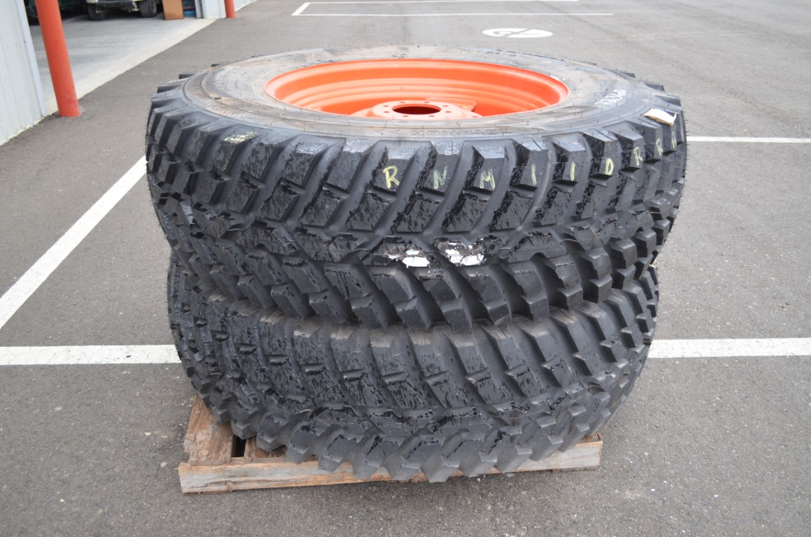 Nokian 2- 480/80R-34 tires on steel 8 bolt rims, 6" pilot, 8" bolt circle, new - Image 4