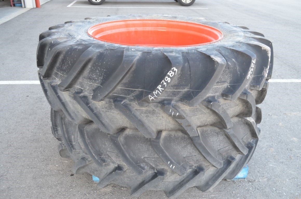 Michelin 2- 18.4x38 tires on 8 bolt steel rims, 8 5/8" pilot, 10 3/4" bolt circle - Image 4