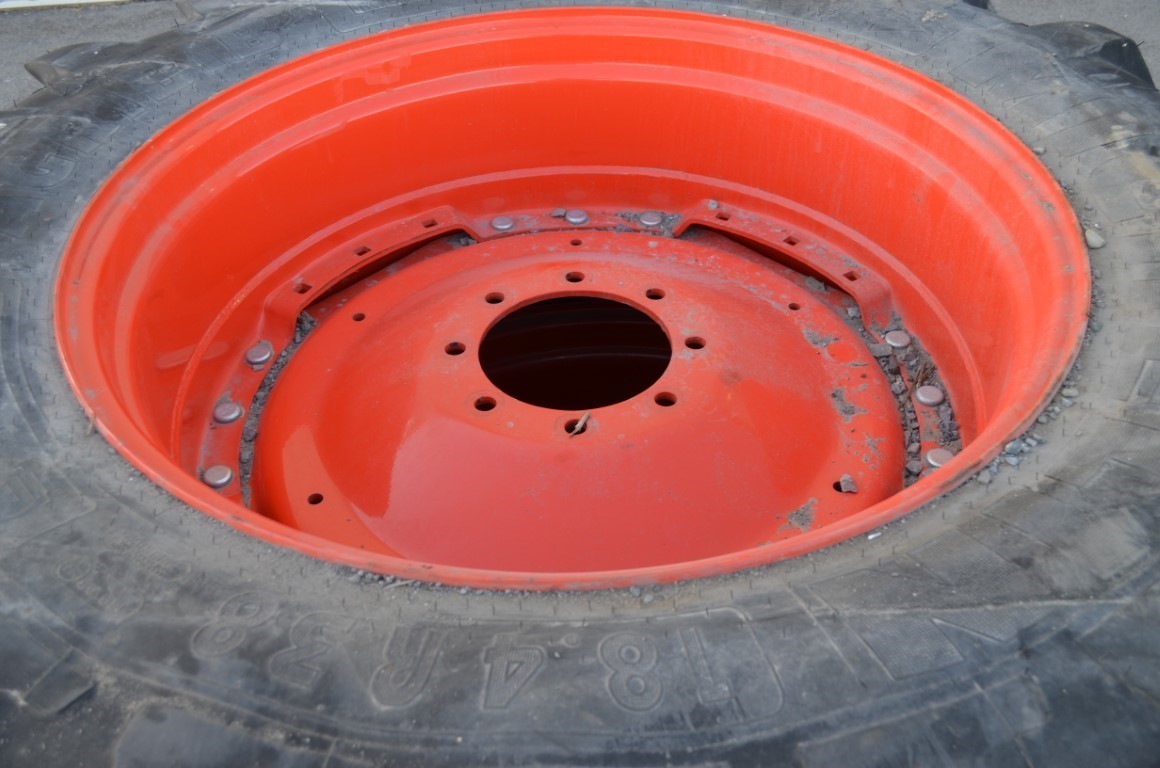 Michelin 2- 18.4x38 tires on 8 bolt steel rims, 8 5/8" pilot, 10 3/4" bolt circle - Image 5