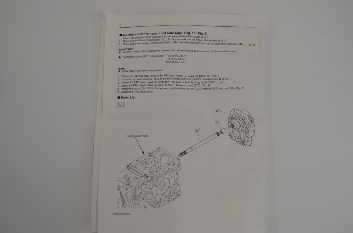 一 Kubota M7690 dual speed pto kit, 3C131-97710 to fit M6060, M7060 - Image 5