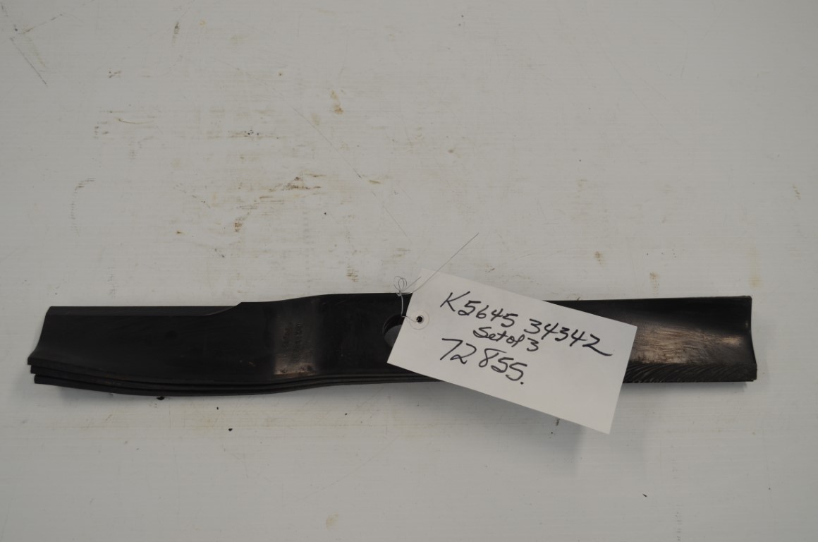 一 Kubota set of 3 mulching blades, fits 60" deck, 20.5" long, part number K564534342 - Image 5