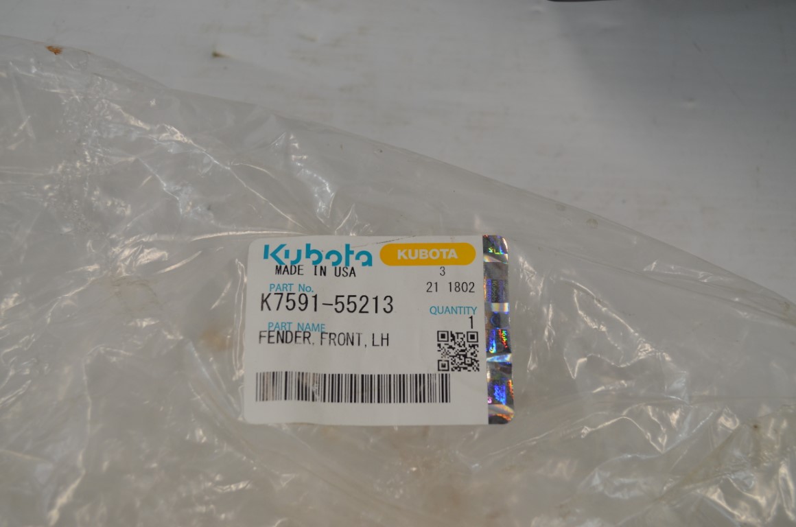 一 Kubota LH front fender to fit many RTV's, part number K7591-55213 - Image 6