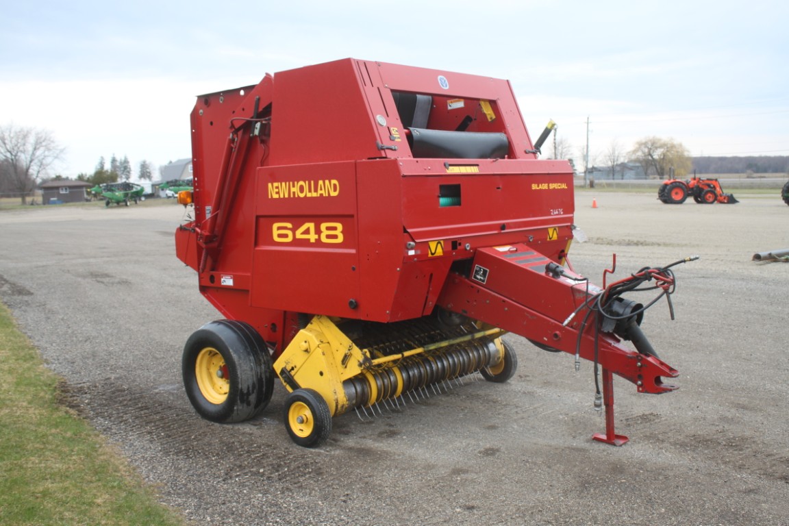 New Holland 648 round baler, Silage special, net wrap, wide pickup - Image 4