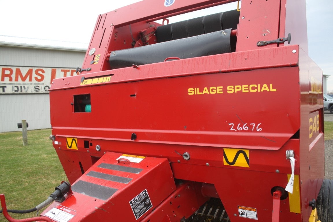 New Holland 648 round baler, Silage special, net wrap, wide pickup - Image 13