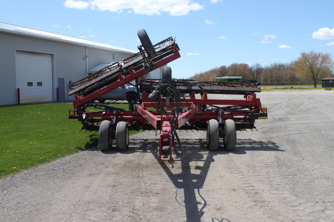 Unverferth 1245R 35' rolling harrow, double basket, leveling bar, gauge wheels - Image 3