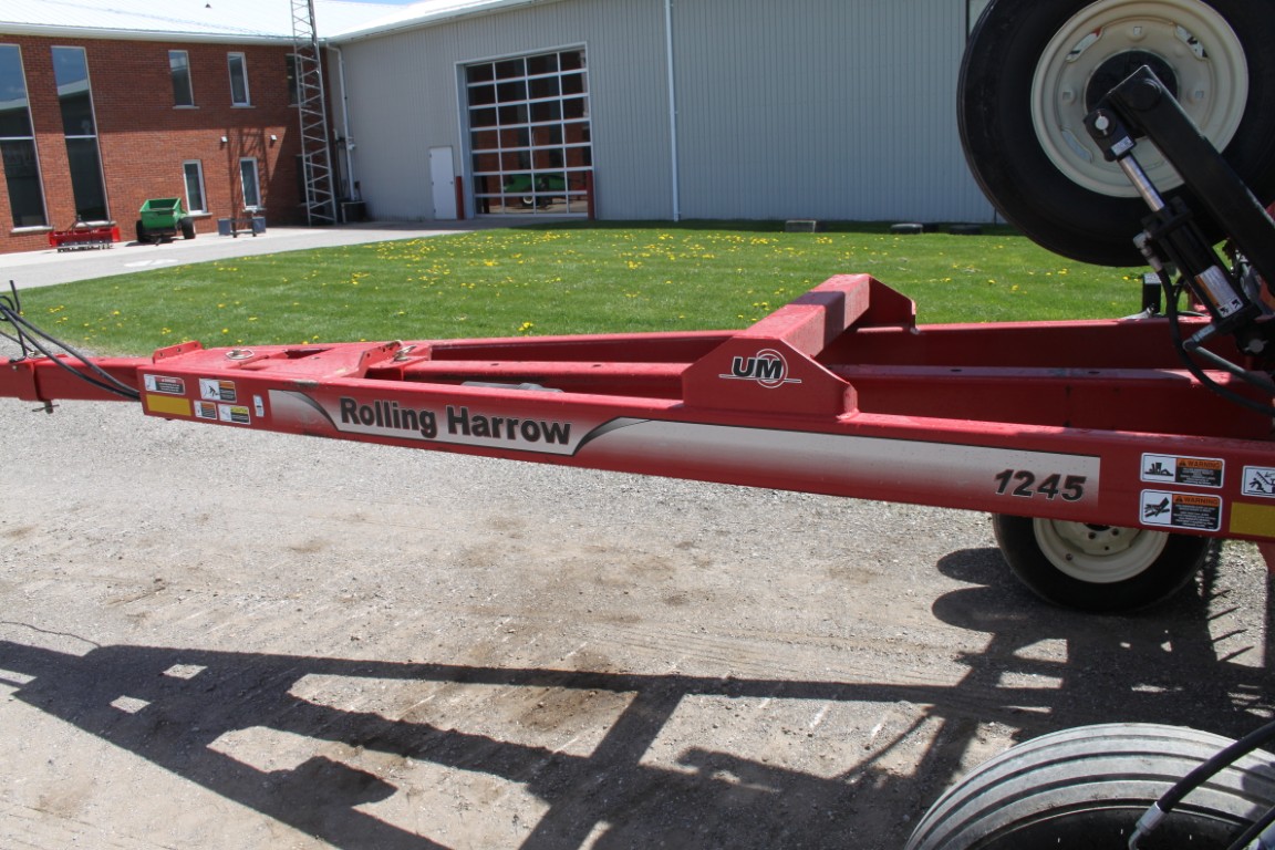 Unverferth 1245R 35' rolling harrow, double basket, leveling bar, gauge wheels - Image 10