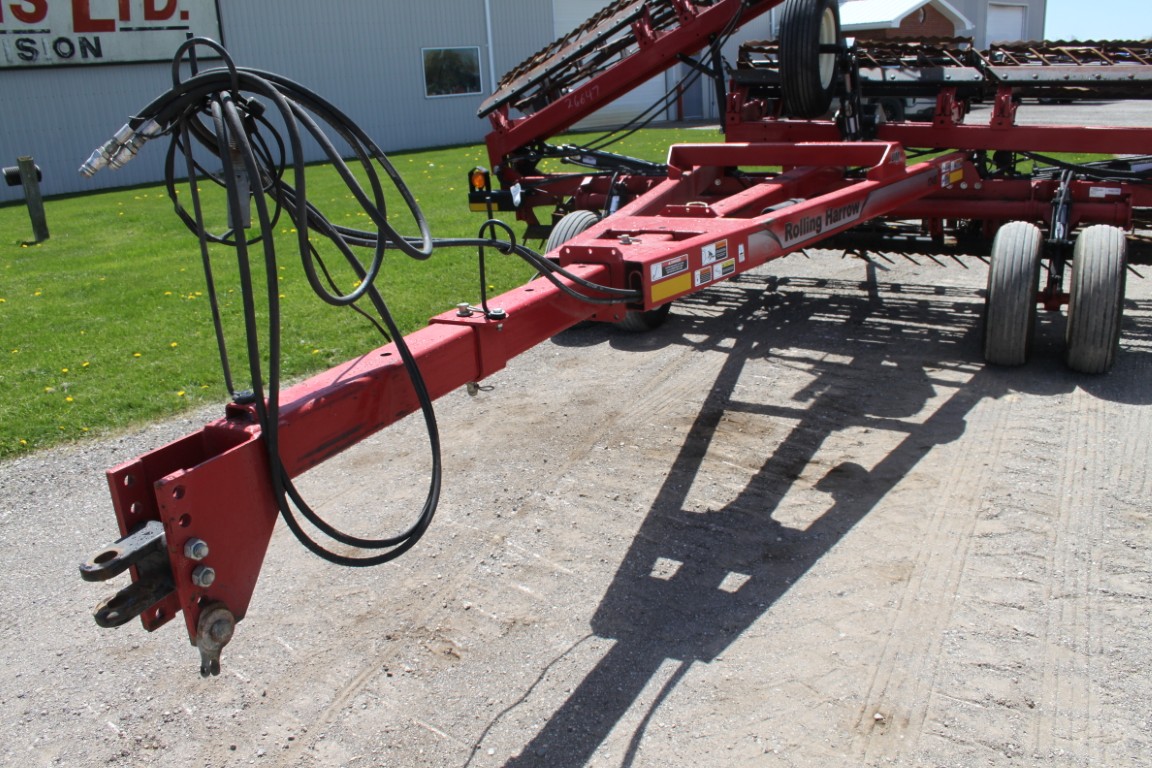 Unverferth 1245R 35' rolling harrow, double basket, leveling bar, gauge wheels - Image 11