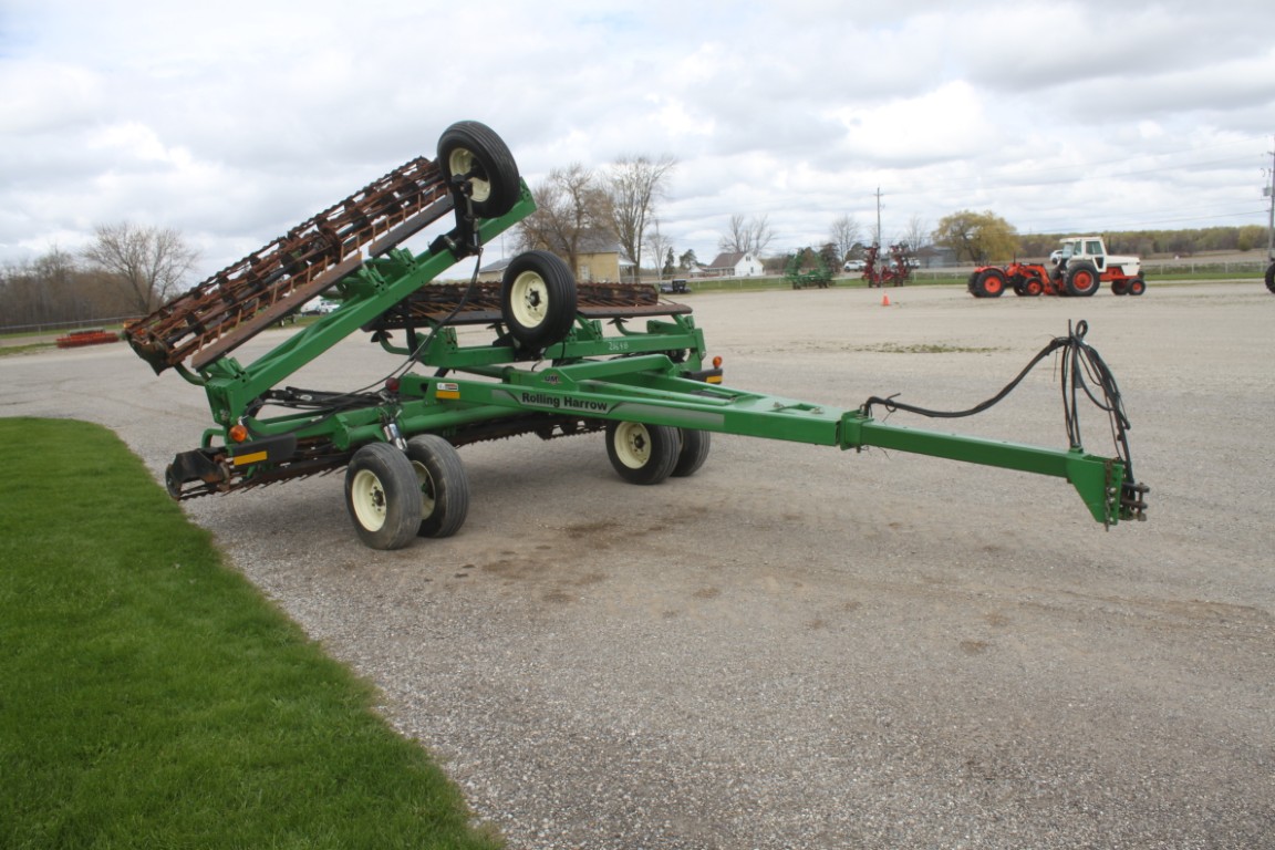 Unverferth 1225 35' rolling harrow, double basket, buster bar, gauge wheels - Image 3