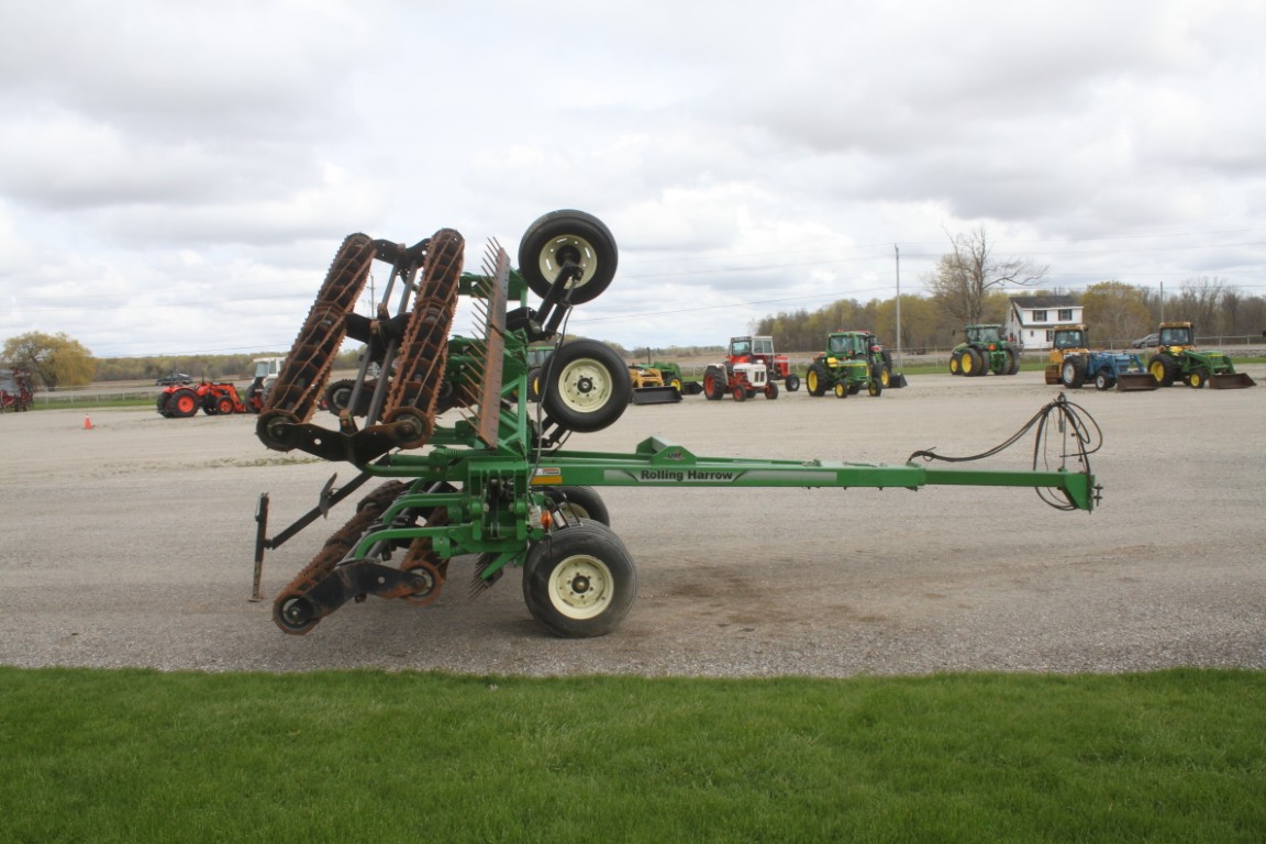 Unverferth 1225 35' rolling harrow, double basket, buster bar, gauge wheels - Image 4