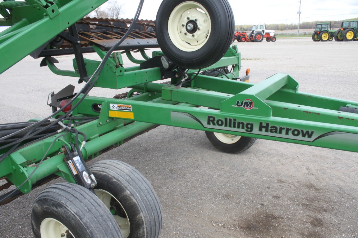 Unverferth 1225 35' rolling harrow, double basket, buster bar, gauge wheels - Image 10
